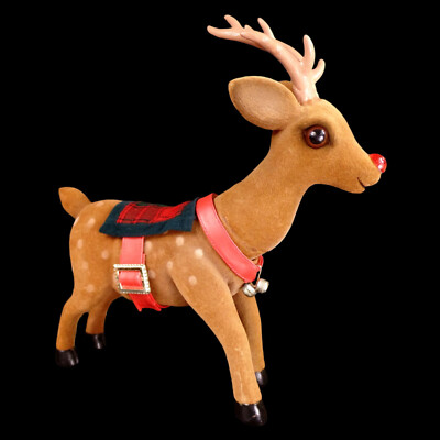 ANIMATED RUDOLPH the RED NOSE REINDEER / TELCO MOTION-ette / HIS NOSE LIGTHS-UP!