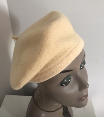 Vintage Beret Basque 100% Wool Hat Vintage Basque Authentic French Beret 100% Wool Navy Blue  main image 3