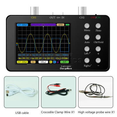 Digital Oscilloscope 10MHz Bandwidth Dual Channel Oscilloscope Signal Generator