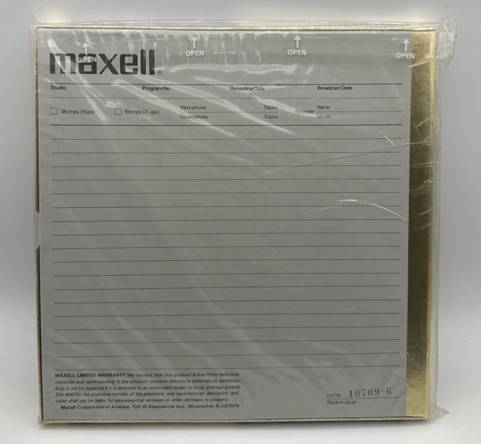 Maxell UD 35-180 Sound Recording Tape 3600 10.5 BLANK Reel to Reel factory bag - Image 2 of 4