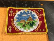 E2-59 BOY SCOUTS OF AMERICA PATCH - 1972 ADVANCEMENT CAMPOREE ADOBE DISTRICT