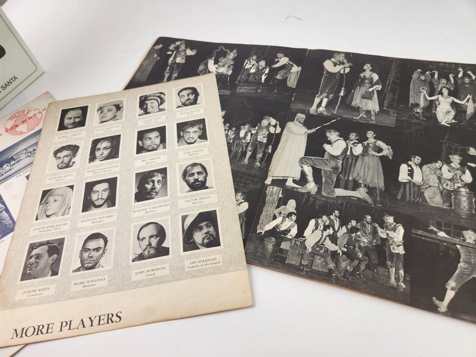 Lot of 3 Vintage Theatre Souvenir Programs Fiddler Roof Man La Mancha