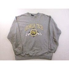 Pro Player Georgia Tech Yellow Jackets Sweatshirt Mens Large Gray Crewneck GT