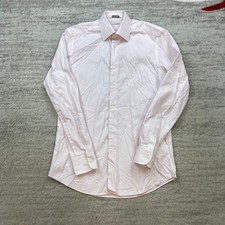 SuitSupply Oxford Button Shirt 15.5 Pink White Outdoors Formal Dress 39 Preppy