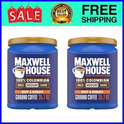 Maxwell House 100% Colombian Ground Coffee 35.7 oz 2-Pack Ships from USA