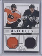 2013-14 National Treasures Matchups Jerseys 18/99 Michael Raffl Olli Maatta 0b0