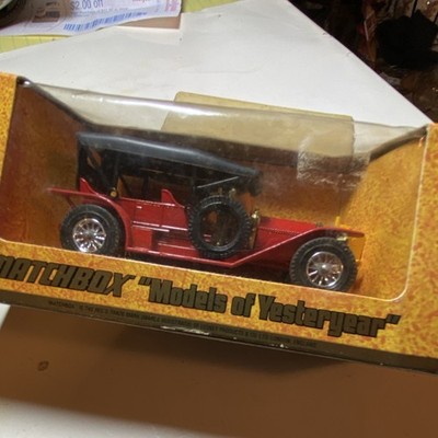 Vintage Matchbox Red Black Diecast Simplex Y-9 1912 Car