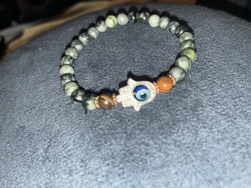 Beaded Hamsa and Evil Eye Kabbalah Bracelet