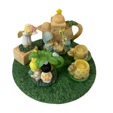 Precious Moments Enesco Nativity Mini Tea Set 1998 For Parts Only Broken Bird