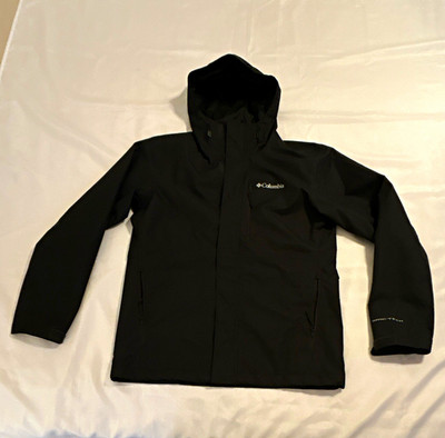Columbia Omni-Tech Hooded Full Zip Jacket Black Men's Size S
