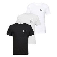 Henleys Herren Triphen 3Er Pack Designer T-Shirts Komfort Baumwolle Multicolor