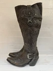 CORRAL G1117 GRAY PICASSO LEATHER SNIP TOE COWGIRL BOOTS Women's Size US 7 M