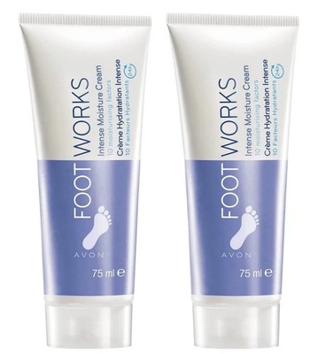 2 PACK Avon Foot Works Intensive Moisture Foot Cream 2.5 Fl Oz.