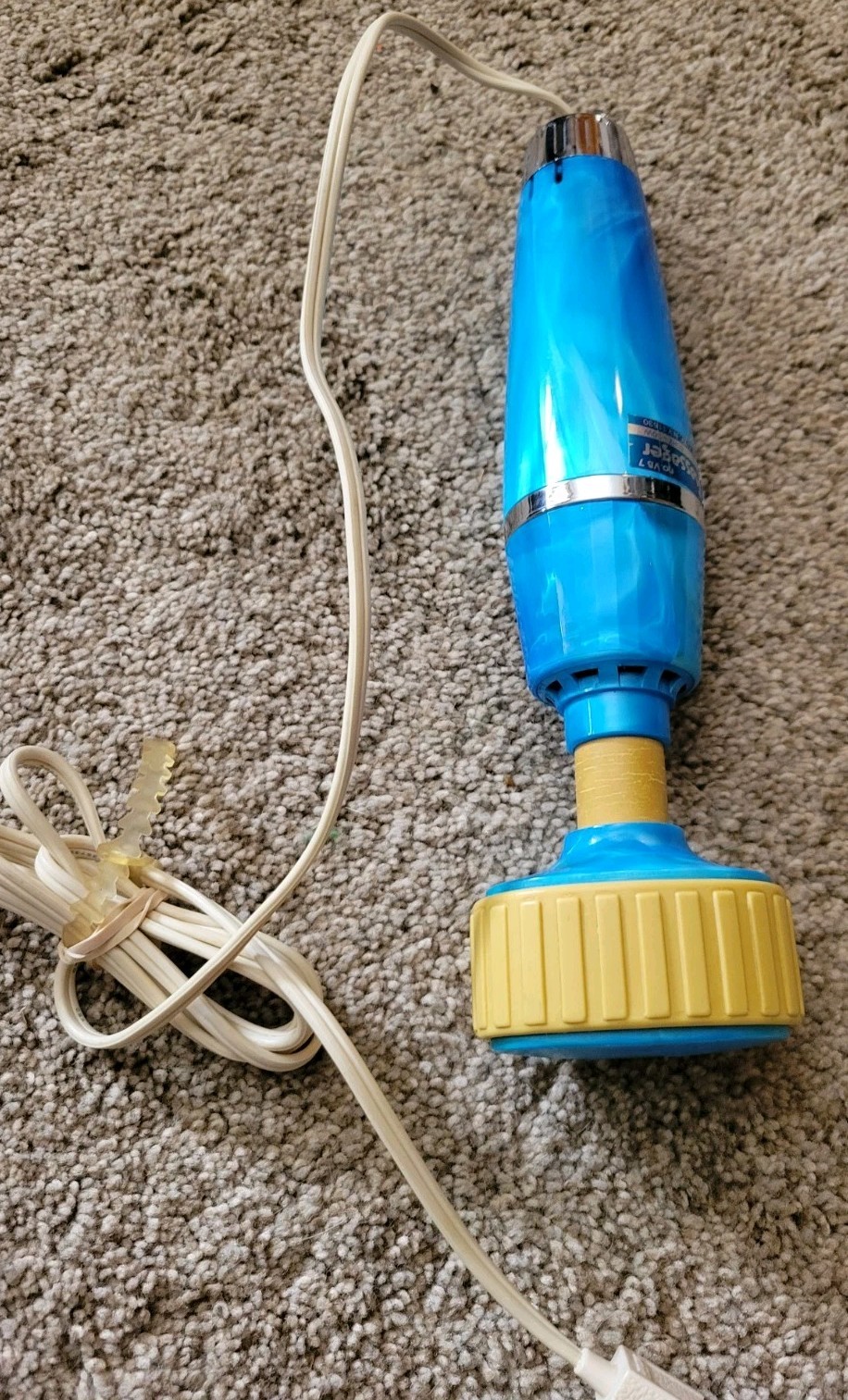 Vintage Dubl Duck Vibrating Massager Wand 2 Speed VB-7 Pearlescent Blue