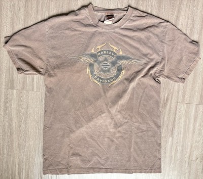Vintage Harley Davidson Alaska T-shirt Large Eagle Made In USA