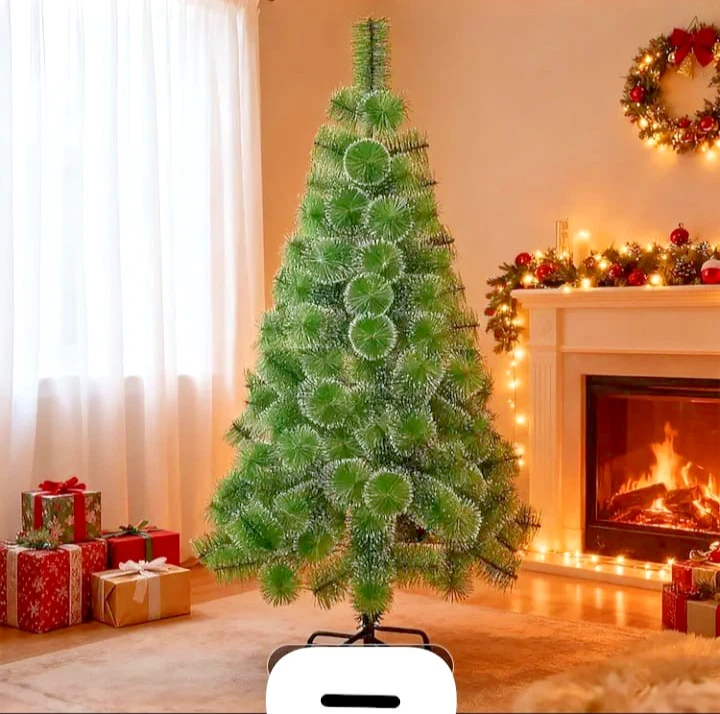 7ft Artificial Christmas Tree – Lush Green Pine, Easy Assembly, Full Branches - Image 2 of 4