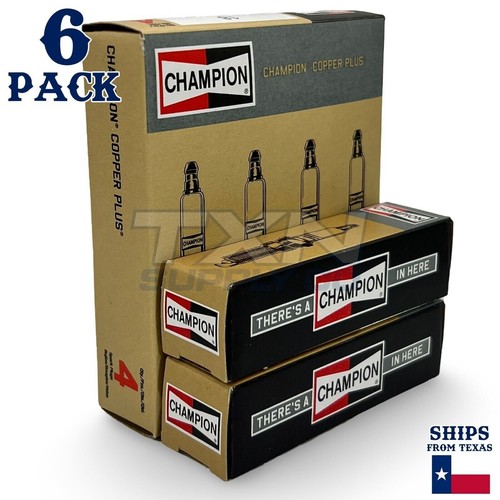 6 Pack Champion Copper Plus Spark Plugs for 1988-1991 Mazda 929 3.0L V6 ps - Picture 3 of 5