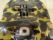 Image of LED Beanie Hat USB Rechargeable Head Torch Light Winter Running Camping Fishing