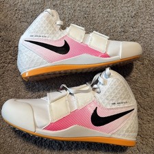 Nike Zoom Javelin Elite 3 Track Spikes White Pink Orange Mens Sz 9.5 AJ8119-101