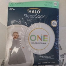 Halo SleepSack Replaces Loose Blanket Medium 6-12 Months T.O.G. 1.0 Fleece Cream
