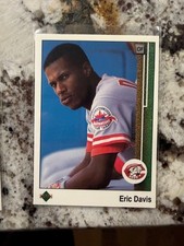 1989 UPPER DECK MLB BASEBALL CARD CINCINNATI REDS ERIC DAVIS #410