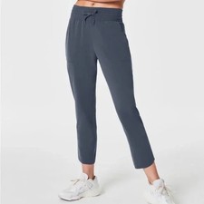 Spanx Casual Fridays Tapered Pant Womens Large Dark Storm Blue 50678R