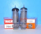 7061 NOS RCA GE radio audio amplifier vintage vacuum tubes 2 valves tested 7061