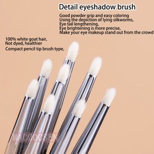 Natural Goat Hair Tapered Eyeshadow Brush Precise Crease Smoky Liner
