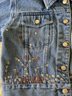 Disney World Kids Floral Embroidered Soft Denim Jacket Size Medium *pre-owned* — photo 3