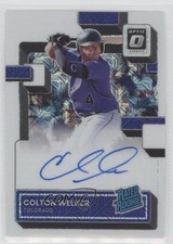 2022 Panini Donruss Optic White Mojo Prizm 32/99 Colton Welker #RRS-CW Auto 0s1o