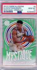 2019/20 PANINI ILLUSIONS GIANNIS ANTETOKOUNMPO MYSTIQUE EMERALD PSA 10 BUCKS