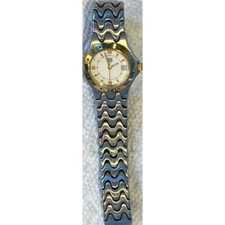 Womens ladies ESQ SWISS 2 TONE stainless steel gold accent silver watch