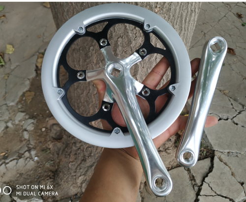 Folding Bike P8 Crankset Inch 52t Chainring With Bash Guard 170mm 8 9 Speed Ebay