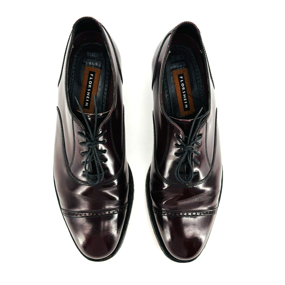 Florsheim Oxford Mens Shoes Size 9.5 D Burgundy Lexington Cap Toe 17067-05 Mens 9.5 D Florsheim Lexington Burgundy Leather Cap Toe  main image 3