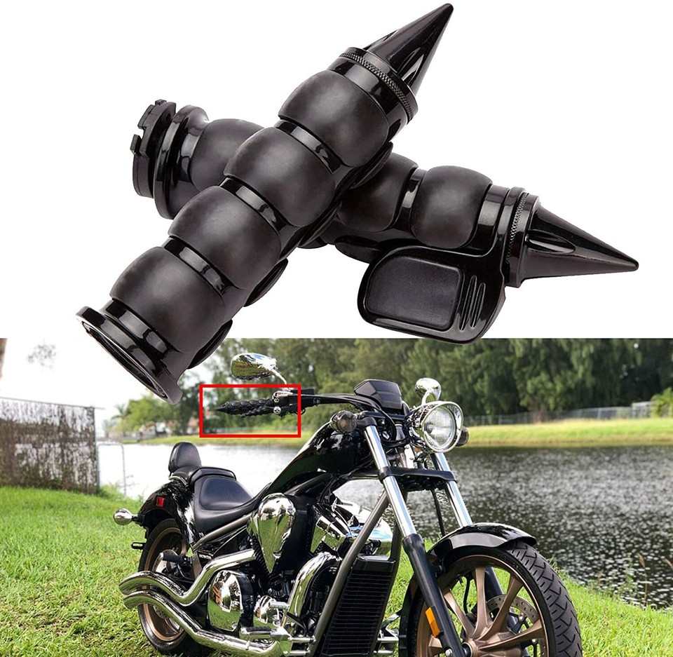 Motorcycle Handlebar Hand Grips – 1 Inch – Fits Kawasaki Vulcan VN 900, 1500, 1600, 2000