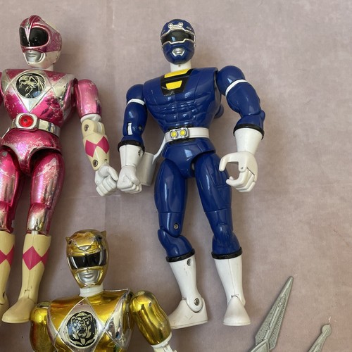 Figuras de acción Power Rangers Mighty Morphin originales de 8 pulgadas X5 metálicas brillantes - Imagen 5 de 10