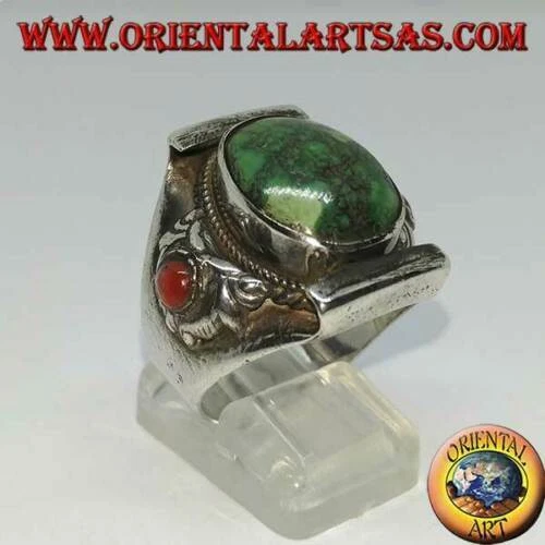 Anelli di lusso turchese turchese argento