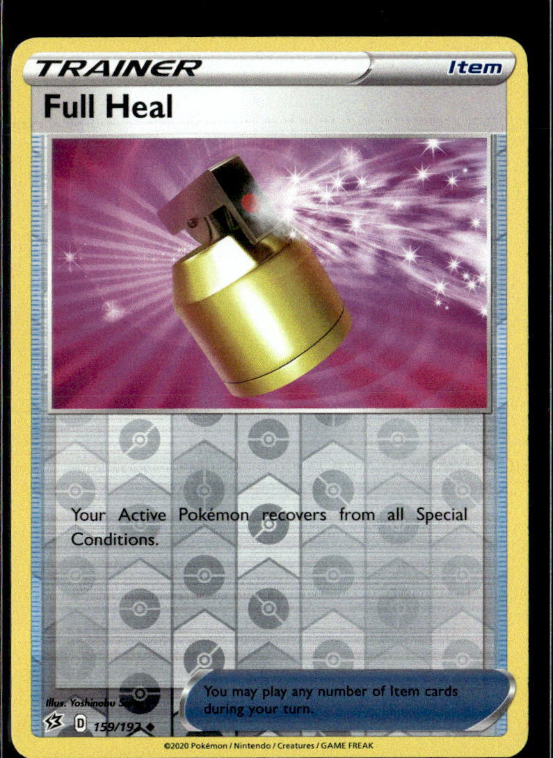 Pokemon Full Heal 159/192 Rebel Clash Reverse Holo Uncommon 2 Card Lot