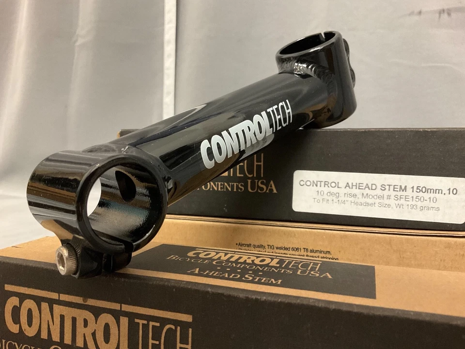 NOS Vintage CONTROLTECH USA oldschool AHEAD stem 150 1 1/4"-1 1/8"-10 deg - Bild 3 von 4