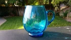 1920s Fenton Art Glass Blue 44 oz. Pitcher