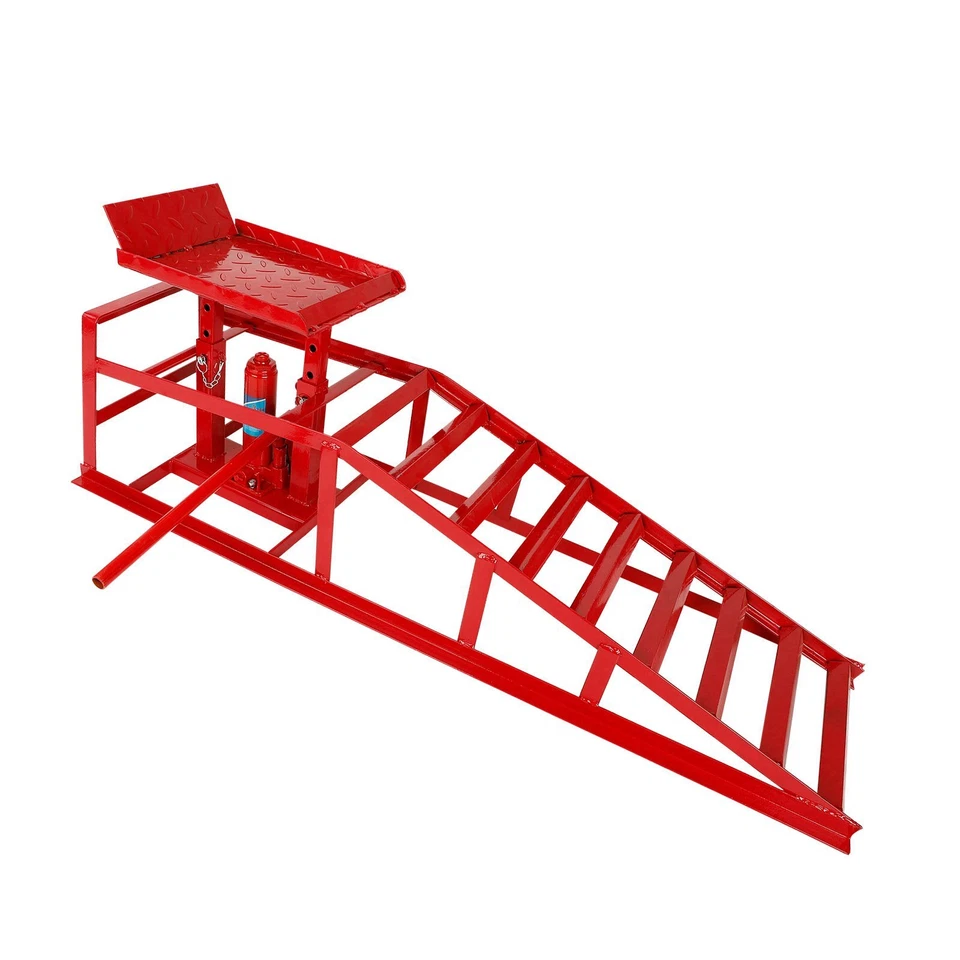 2-Pieces Auto Car truck Service Ramp Lift Car Jack Hydraulic Lift 5 Ton - Image 4 of 4