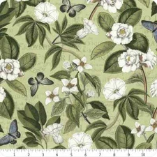 Garden Grace Sage Botanical All Over  44" Wide Wilmington Quilt Fabric