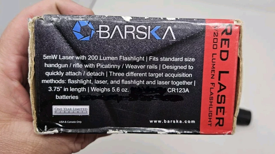 Barska Red Laser Sight Flashlight  Combo New Open Box Quick Attach Detach READ! - Image 4 of 4
