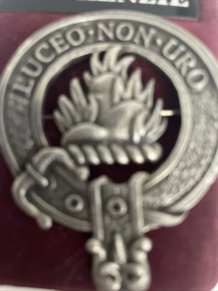 Mackenzie 苏格兰氏族 Crest 胸针锡帽别针 复古 — 第 2/2 张图片