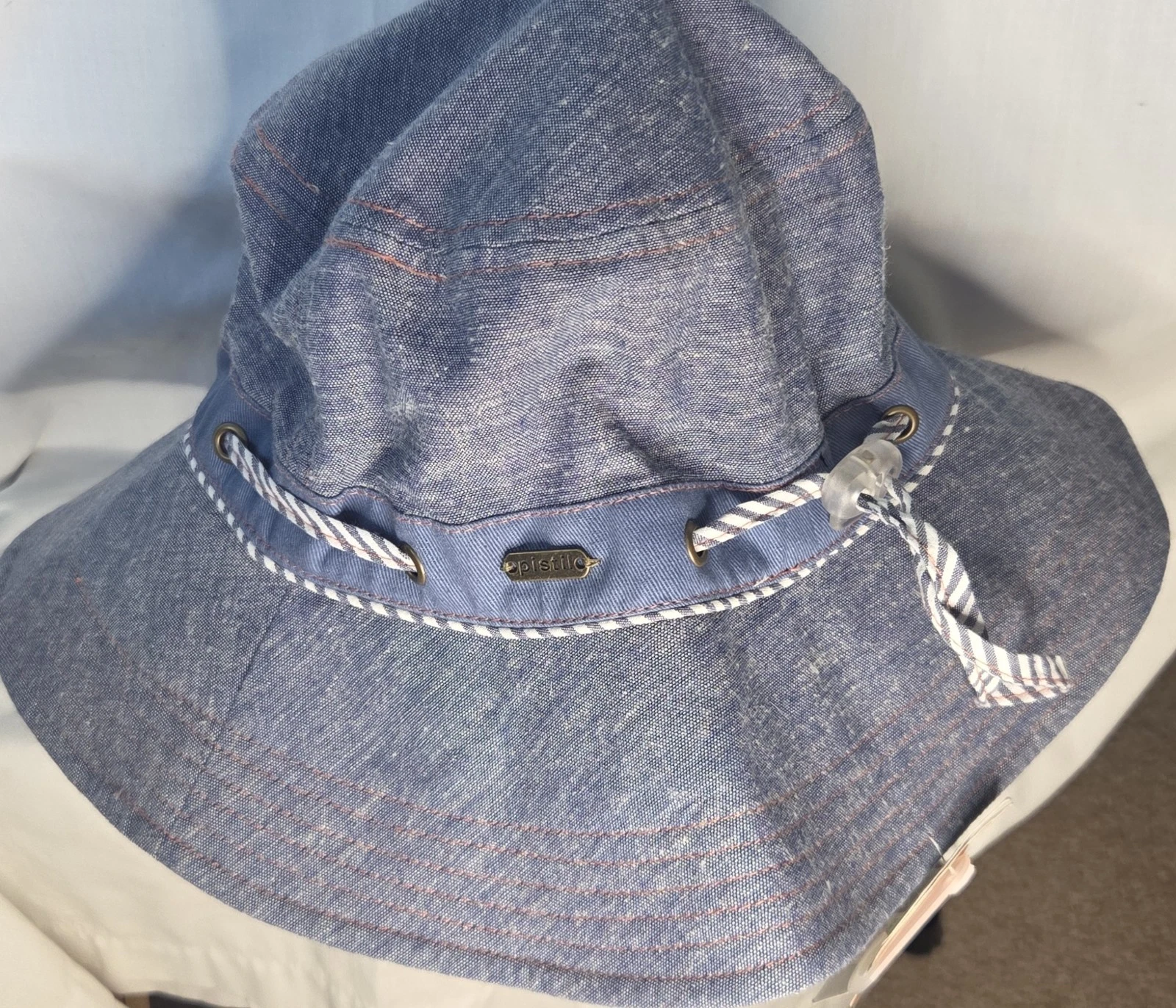 Pistil Designs Hilary Sun Hat One Size Women's Blue Denim Fabric Summer Hat NWT