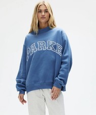 PARKE Varsity Mockneck Denim/Indigo - Size S/M - NWT