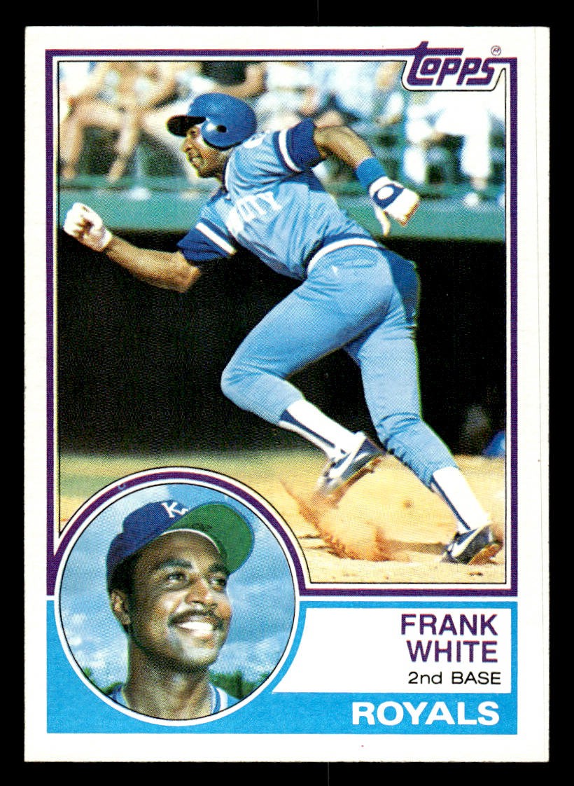 1983 Topps #525 Frank White Card Kansas City Royals