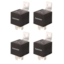 4Pcs JD1914 Car Relay Harness 12V 40A 4 Pin SPDT with Built-In Diode for Automot