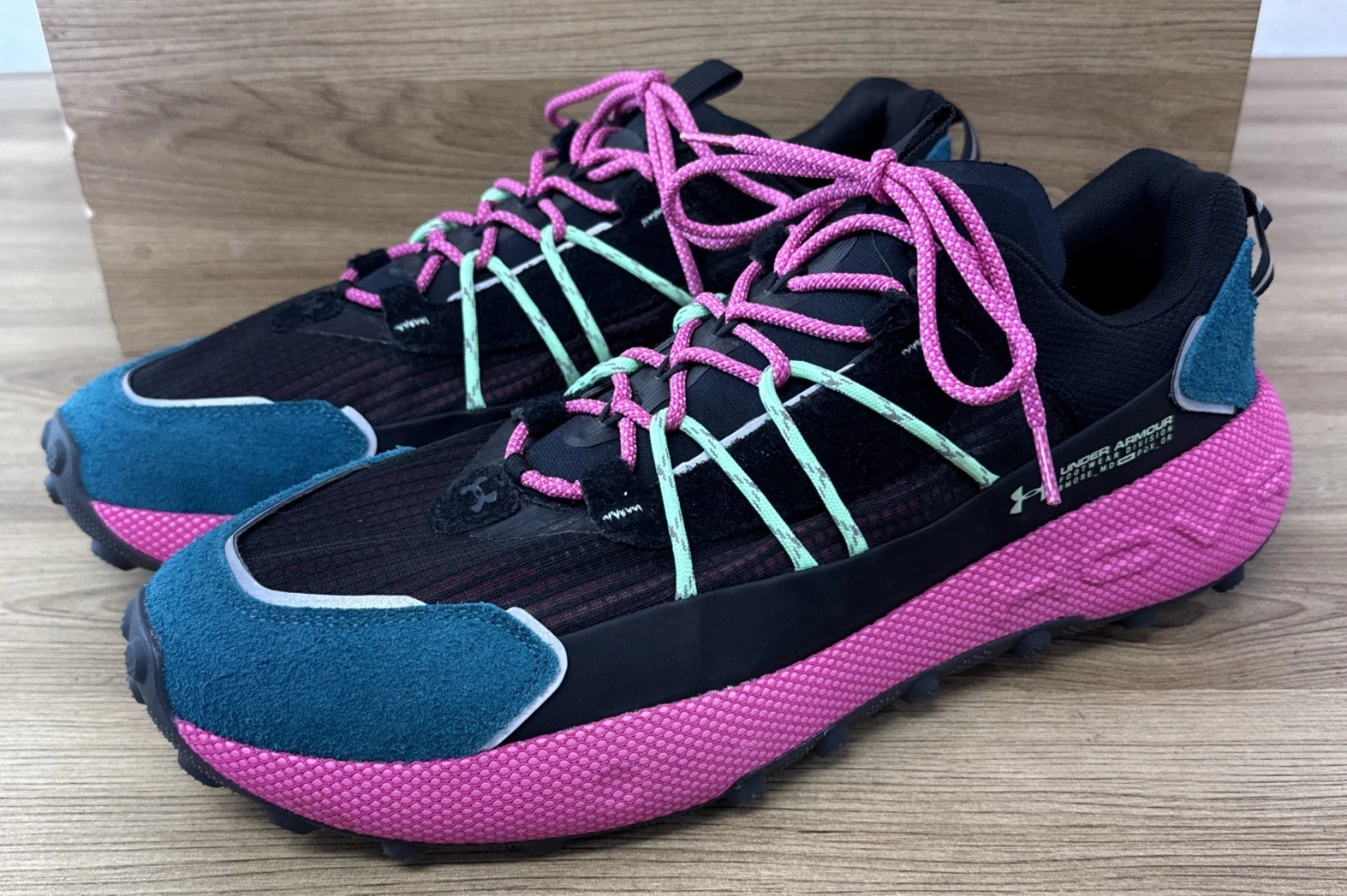 Under Armour Fat Tire Venture Pro Black Pink Mens Sneakers Size 17 3027212-401