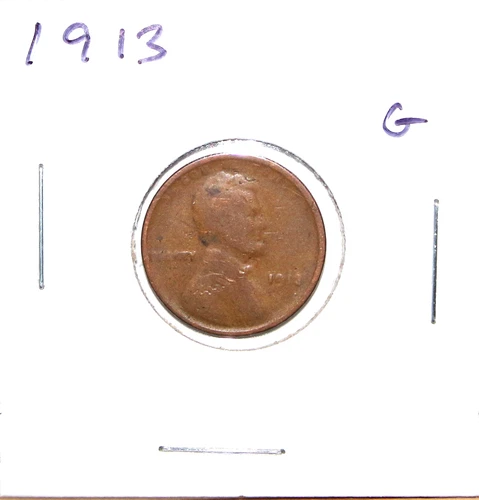 1913 US Lincoln Cent Penny G Good Free Shipping